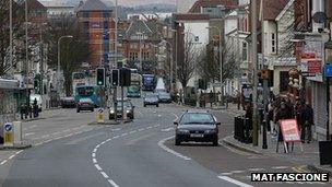 London Road in Leicester