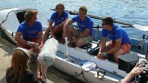 Atlantic4 team in their boat