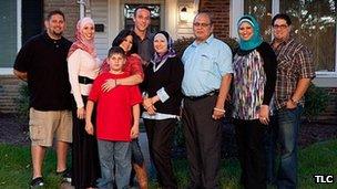 Promotional photo of the Amen family from All American Muslim