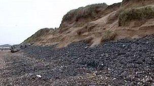 Gabions at Dawlish Warren