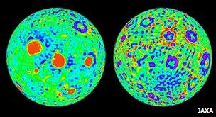 Gravity anomaly map (Jaxa)