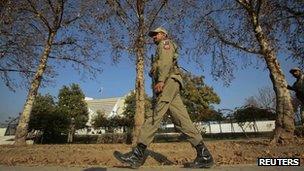 Soldier outside Pakistan's Supreme Court