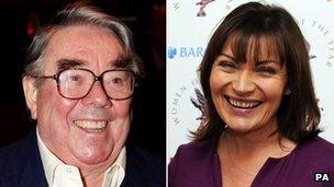 Ronnie Corbett and Lorraine Kelly