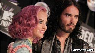 Katy Perry and Russell Brand