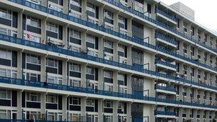 A council block of flats in London