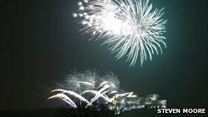 Fireworks above Stirling Castle. Photo by Steven Moore