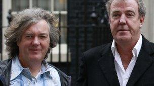 Top Gear presenter James May and Jeremy Clarkson