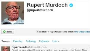 Rupert Murdoch's Twitter account