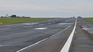 Guernsey Airport's runway