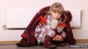 girl by radiator