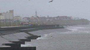 Sea wall at Anchorsholme