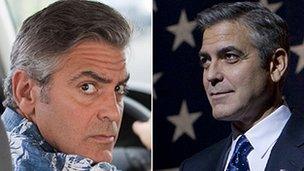 George Clooney in The Descendants (left) and The Ides Of March