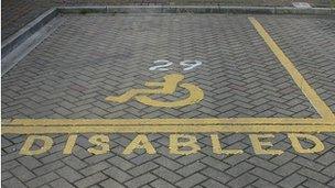 Disabled parking bay