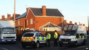 Police cordon around house in Horden