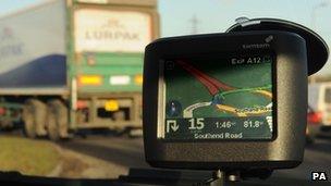 A sat-nav device