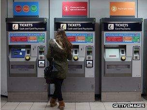 Ticket machines at Clapham Junction