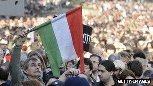 Hungarian protesters