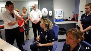 Mr Cameron visiting Royal Salford Hospital