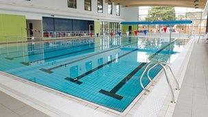 Swimming pool at Horley Leisure Centre