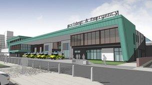 Artist's impression of new Accident and Emergency Department