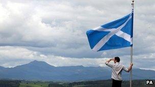 Man with flag