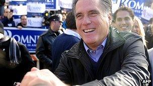 Mitt Romney in Manchester, New Hampshire. 10 Jan 2012