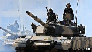 Troops at Pakistan Day military parade in Islamabad on March 23, 2008. (file photo)