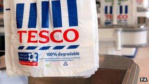 Tesco shopping bags