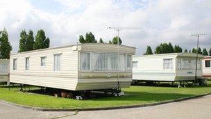 Caravans at a site in Sheerness on the Isle of Sheppey