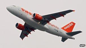 Easyjet plane in flight