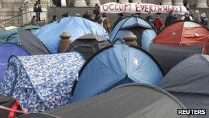 Occupy London protest camp outside St Paul's Cathedral