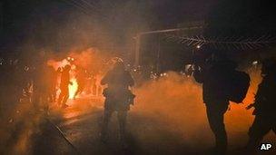 Clashes in Bucharest. Photo: 14 January 2012