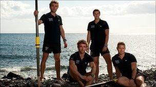 Hugo and Ross Turner, Adam Wolley and Greg Symondson of the Atlantic4 team