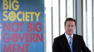 David Cameron and Big Society poster