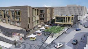 An artists' impression of Keynsham after its regeneration