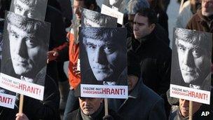 March by supporters of Hrant Dink. 17 Jan 2012