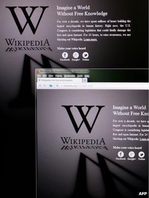 Screenshot of Wikipedia website