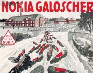 Nokia Galoscher poster from the 1920s