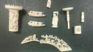 Ivory ornaments seized at Cardiff Airport
