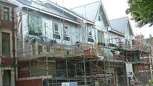 Social housing being built in Cardiff