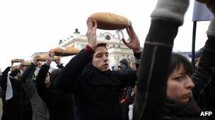 Bulgarian rally in Sofia against fracking, 14 Jan 12