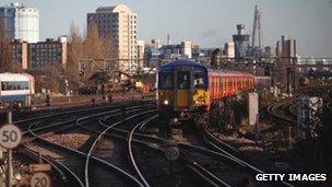 Trains at Clapham Junction Station