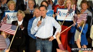 Mitt Romney campaigning at Ormond Beach, Florida