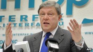 Yabloko leader Grigory Yavlinsky (23 Jan 2012)