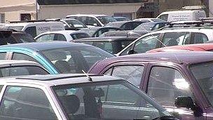 Cars in a Jersey car park