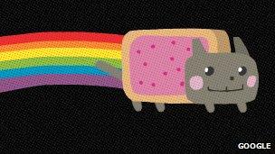 The "Nyan Cat" as seen in Google video