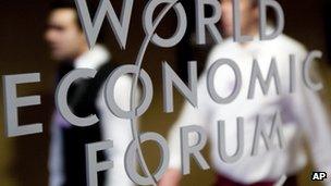 WEF logo in Davos