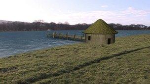 Artist impression of how the house at Star Carr, North Yorkshire might have looked. Picture: University of York