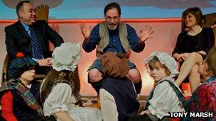 Alex Salmond and Nicola Sturgeon at the Scottish Storytelling Centre. Photo by Tony Marsh