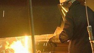 Steel worker at Thamesteel in Sheerness